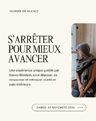 Journ&eacute;e en silence; s'arr&ecirc;ter pour mieux avancer